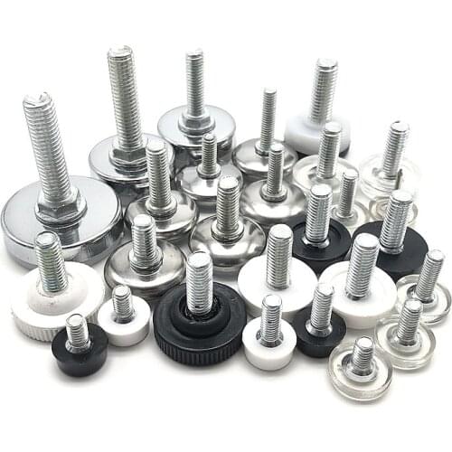20pcs Adjustable furniture Leveling Feet Anti-slip Screw-in Base Sofa Bed Cabinet Table Leg Pad Floor Protector M6 M8 M10
