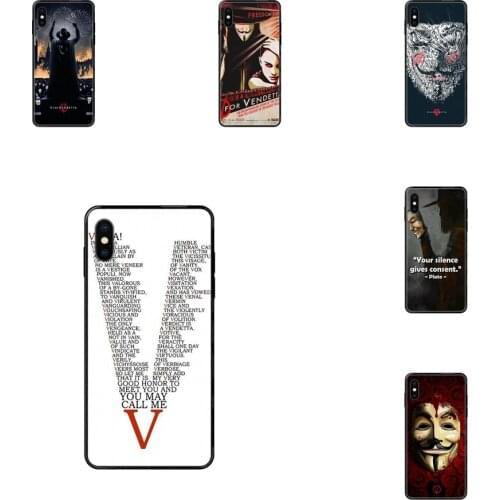 Smartphone For Xiaomi Redmi Note 4 5 5A 6 7 8 8T 9 9S Pro Max Vvendetta Black Soft Cool Best Cover Case