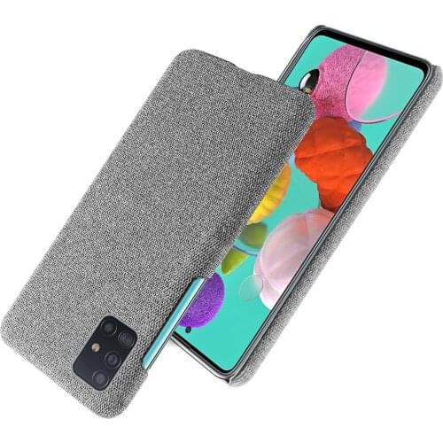 Slim Cloth Texture Cover For Samsung A71 Case Fabric Antiskid Capa for Samsung Galaxy A71 4G SM-A715F/DS A 71 6.7'' 5G SM-A716B