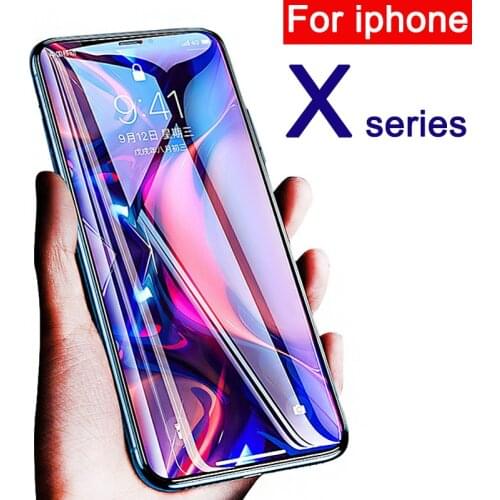 Protective Glass Case On The For iPhone X XR XS MAX tempered glass tremp aphone aiPhone 10 sx rx xmax xmas glas safety film 9h