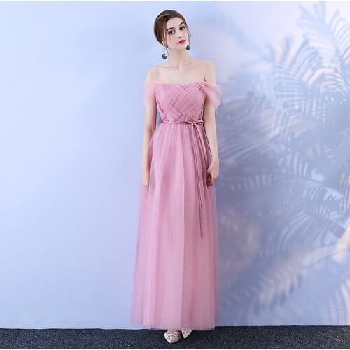 XS-3XL Elegant Pink Voile Long Bandage Dress Dresses Woman Party Night Casual Dress Pink Dresses Prom Party Graduation 8869
