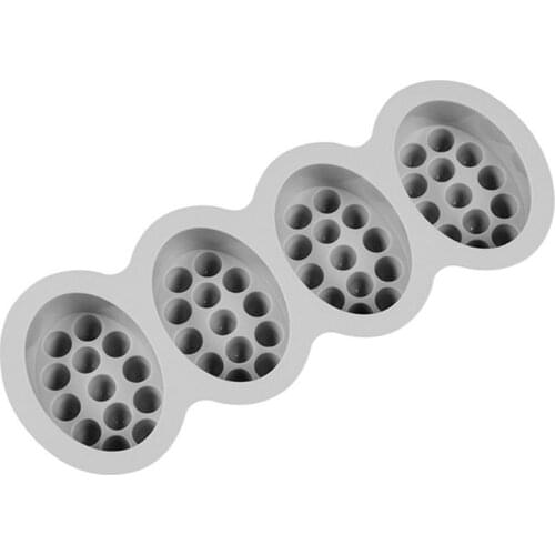2020 4 Cavities Oval Massage Soap Mold Massage Bar Silicone Molds For DIY Soap Making