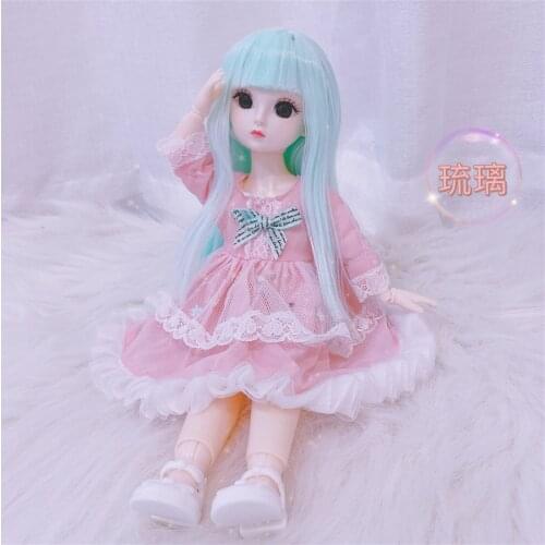 30cm Cute Fat Body Doll Set 1/6 Bjd Fashion Doll with Dress Suit Girl Play House Dress Up Toy Childrens Birthday Gifts