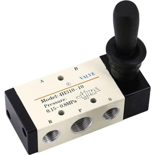 5 Way 2 Pos 3/8" PT Hand Lever Operated Control Pneumatic Valve 4H310-10