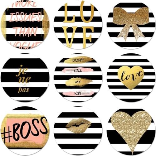 58mm simple zebra Black And White Stripes Badge Brooch Pin Accessories For Clothes Backpack Decoration gift