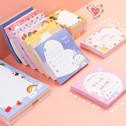 80Sheets/pack Cute Cat Sticky Notes Journal Flakes Scrapbooking N times message Label Diary Stationery Album kawaii Memo