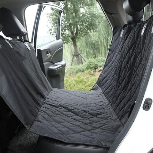 Car Rear Seat Black Pet Cushion Waterproof Non-slip Anti-dirty Thick Oxford Cloth Pet Cushion Universal In All Seasons