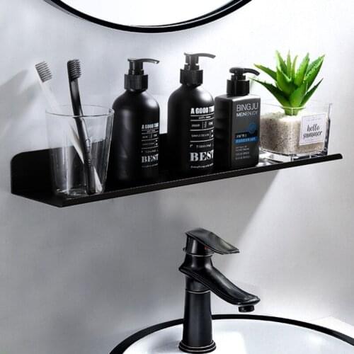 Black Bathroom Shelves Shower Bathing Storage Holder Kitchen Organizer Rack Shampoo Shower Caddy Rack Bathroom Accessories