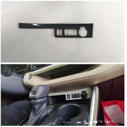 For Toyota Highlander 2022 ABS Carbon Fiber Car Cigarette Lighter Panel Frame Trim Car Styling Sticker