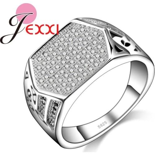 Drop Shipping Unusual Zircon Rhinestone Crystal Fashion Jewelry Women 925 Sterling Silver Rings Free Shipping Size 7 8 9