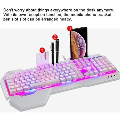 Gaming LED Backlit Keyboard Mechanical Feeling ,16 kinds of LED light,26 Keys No Conflict Keyboard For Gaming