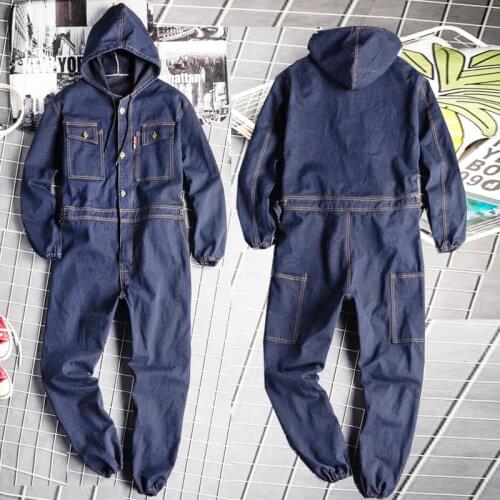 Denim Coverall Electric Welding Suit Labor Insurance Clothes Auto Repairman Workwear High Quality fit 170/175/180/185/190cm 4XL