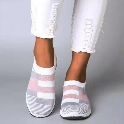 Sneakers Women Shoes New Fashion Lightweight Knitted Casual Shoes Woman Breathable Mesh Shoes Female Footwear Tenis Feminino