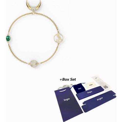 Fashion SWA New REMIX COLLECTION HORN STRAND Ladies Bracelet Modern Egyptian Horn Decoration Crystal Women Romantic Jewelry Gift