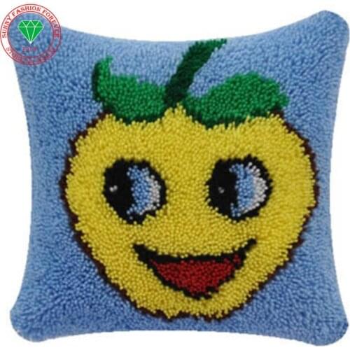 Fruit Needlework Latch hook rug kit Diy Pillowcase Cross-stitch carpet cushion Patchwork diy embroidery pillowcase thread Craft