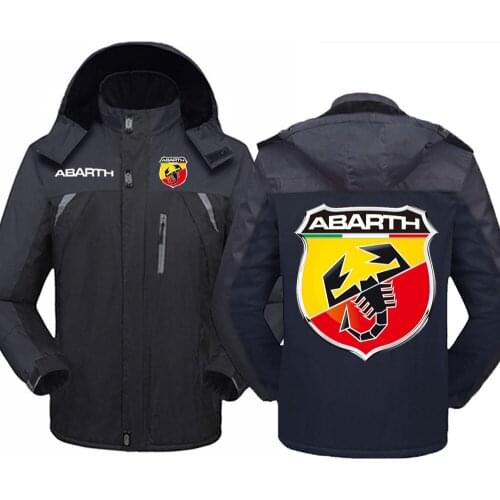New Winter Mens Womens ABARTH Logo Windbreaker Waterproof Warm Outdoor Couples Mountaineering Thicken Coats Jackets