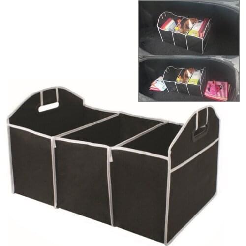 Car Trunk Organizer Folding Sturdy Robust Car Storage Box Car Boot Organiser Shopping Tidy Collapsible Space Saving Storage Box