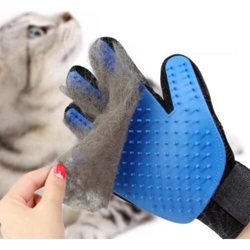 Pet Glove Cat Grooming Silicone Brush Hair Deshedding soft Pet Grooming Gloves Dog Bath Clean Massage Hair Remover Brush golves