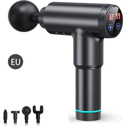 32-speed 7.4v Rechargeable LCD Touch Screen + 4 Massage Heads Low Noise High Frequency Massage Tool Massager