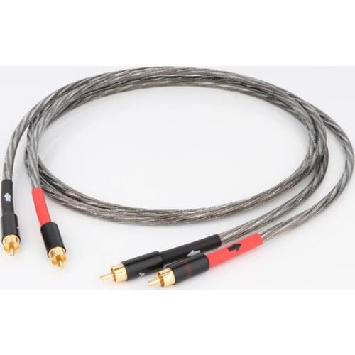 Preffair 4 core 2.2mm Silver Plated Signal RCA Interconnect Cable With Gold Plated RCA Plug