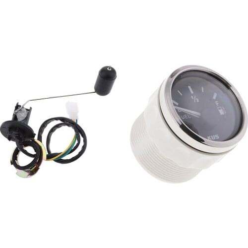 Adjustable Fuel Level Sender Sending Unit + 2inch Black Fuel Level Gauge Meter