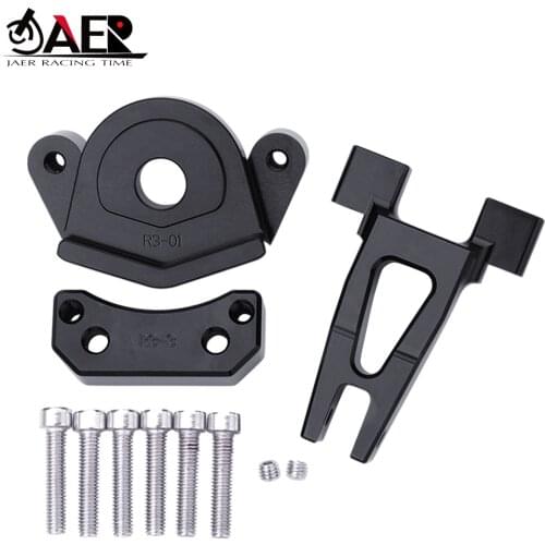 JAER Motorcycle Adjustable Steering Damper Stabilize Bracket Mount Kit for Yamaha YZF R25 R3 2014 2015 2016 2017 2018