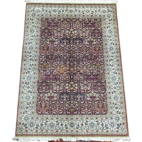 Seeykeep™ 5x7ft Pure Silk Handknotted Oriental Persian Rug-SK3036133