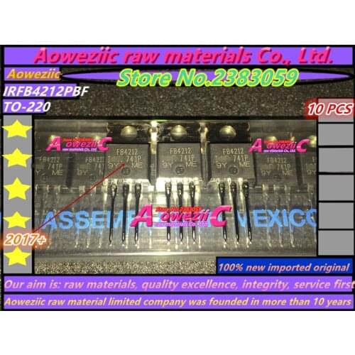 Aoweziic 2017+ 100% new imported original IRFB4212 FB4212 IRFB4212PBF TO-220 field effect transistor 100V18A transistor