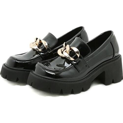 Luxury Shoes Women Heels Fashion Platform Heels Chain Designer Shoes Woman Pumps Black Sneakers Womens Loafers 2021 Heel Shoe