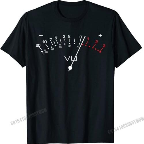 VU Meter Sound Engineer DJ Hi Fi Analog Audio Lover Design T-Shirt Camisas Men Tshirts For Men Geek T Shirt Summer Cotton