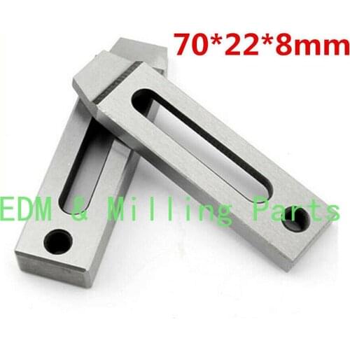 2X CNC Wire EDM Cutter Stainless Steel Jig Holder Clamp 70x22x8mm M8 Screw Claw For Clamping And Level EDM