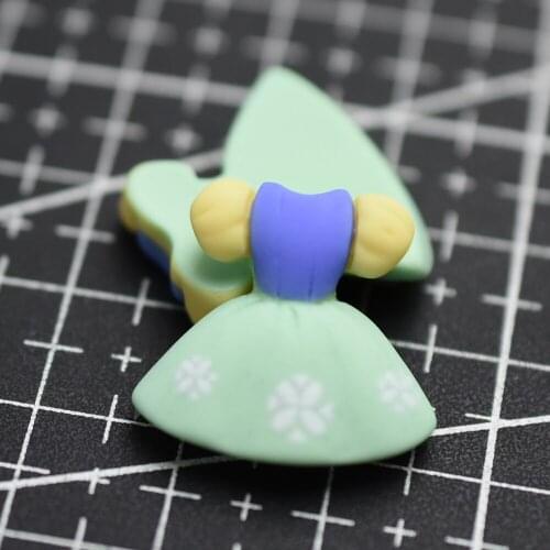 1pcs/lot resin flat back Simulation green Princess skirt 20mm Cabochons Scrapbooking Hair Bow Center DIY Christmas decration