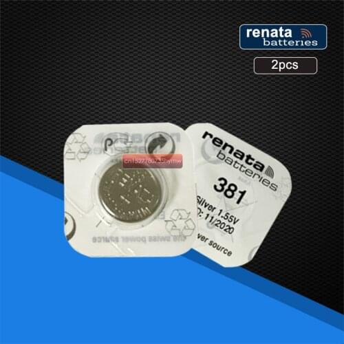 2pack Renata Silver Oxide 381 SR1120SW Watch Battery 1120 1.55V 381 renata 1120 battery