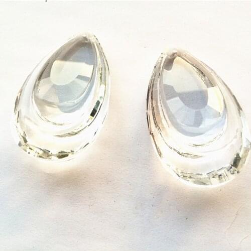 20pcs/lot 63mm crystal Double Layer Water Drops Suncatcher Crystal Pendants for Chandeliers Home Wedding Decoration