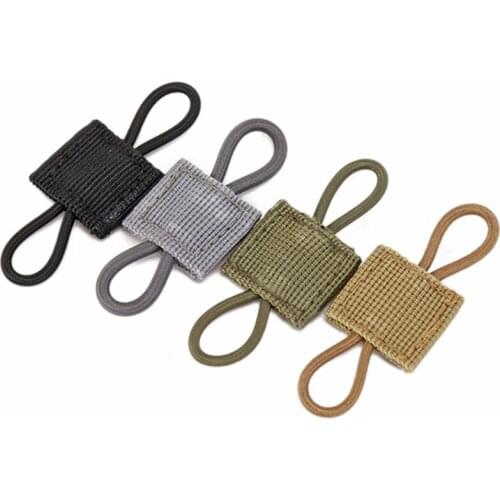 4 Pcs Elastic Molle Ribbon Buckle Binding Retainer for PTT Antenna Stick Pipe 094C