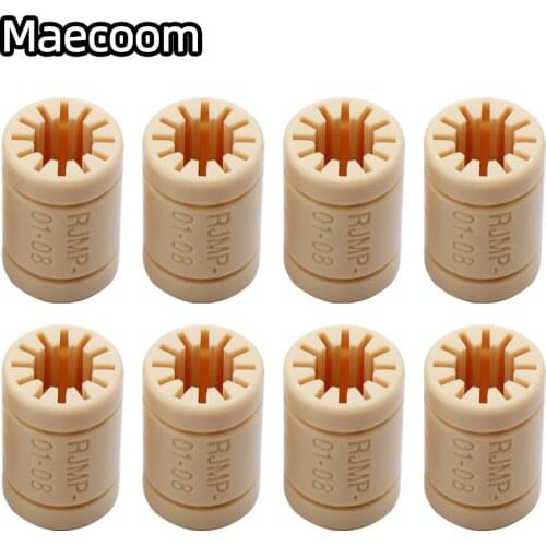 5/10pcs 3D Printer parts Solid Plasticr Bearing ID 6/8/10/12mm shaft Igus Drylin RJMP-01-06 RJMP-01-08 RJMP-01-10 RJMP-01-12