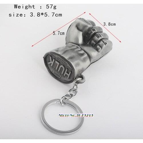 50pcs/lot Avenger League 3 HULK fist key buckle chain Key chain Fist Keychain partry Gift