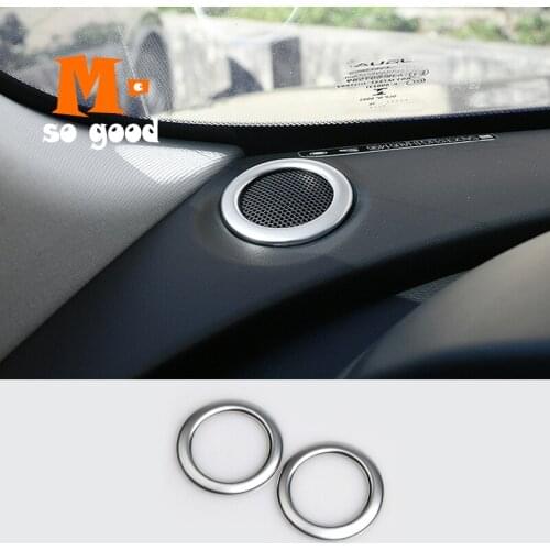 ABS Matte Accessories 2016 2017 2018 For Jaguar F-Pace f pace X761 Interior Dashboard Car Stereo Speaker Sound Audio Cover Trim