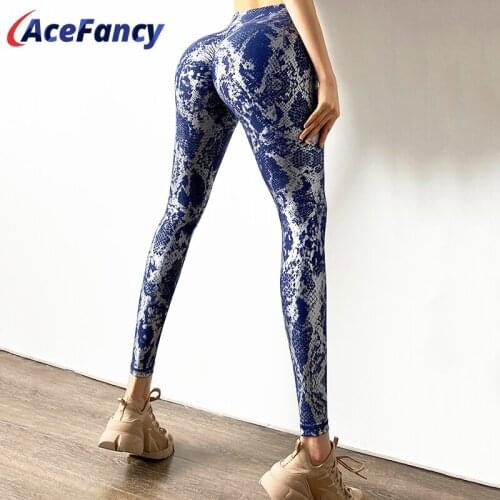 Acefancy Print Fitness Leggings Sport Pants For Women Push Up Leggings ZC4619 Hip Up Sport Leggings Women Yoga Pants Sportswear