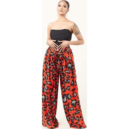 African Clothes for Women 2021 African Women Printing Polyester Long Pants Woman Clothes American Clothing African Clothing