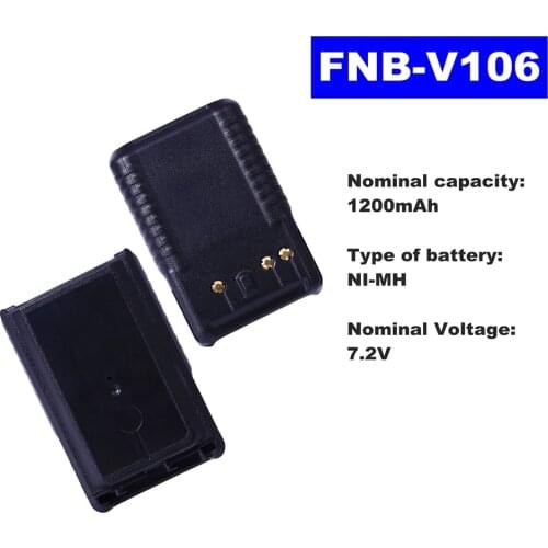 7.2V 1200mAh NI-MH Radio Battery FNB-V106 For Vertex Standard Walkie Talkie VX231/228/230 Two Way Radio