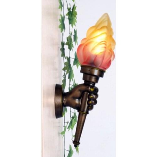 Left-hand And Right-hand American Retro Wall Light Creative Bar Restaurant Decoration Cafe Gang Torch Light Outdoor Wall Light