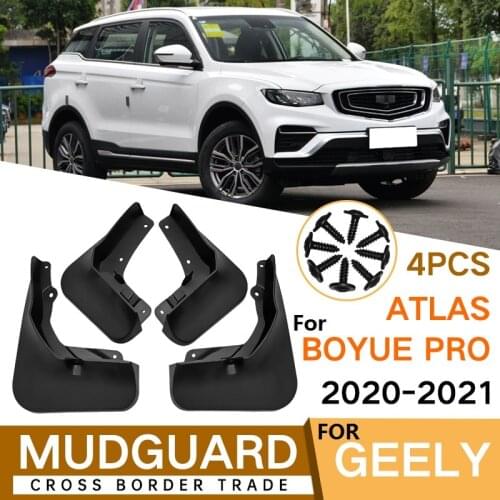 4 PCS Mudflap For Geely Atlas Boyue Pro 2020-2021 Front Rear Car Fender Mud Flaps Guard Splash Flap Mudguards Accessories