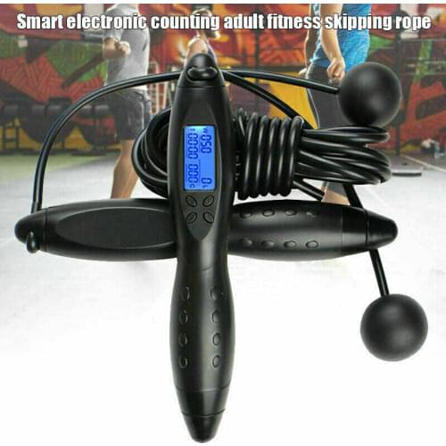 Digital LCD Jump Jumping Skipping Rope Calorie Count Counter Timer Gym Fitness U