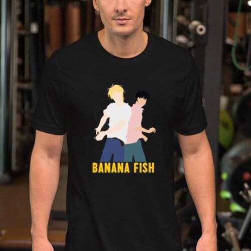 2021 Summer Japan Anime Banana Fish T Shirt Men Funny Manga O-neck Streetwear Vintage Aesthetic Tees Vogue Hip Hop Clothes Male