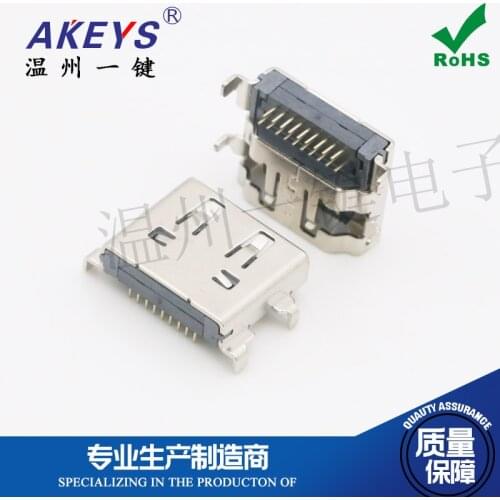 HDMI female 4-pin pin Shen plate 3.75 HD interface Connector transmission socket 19P HDMI connector