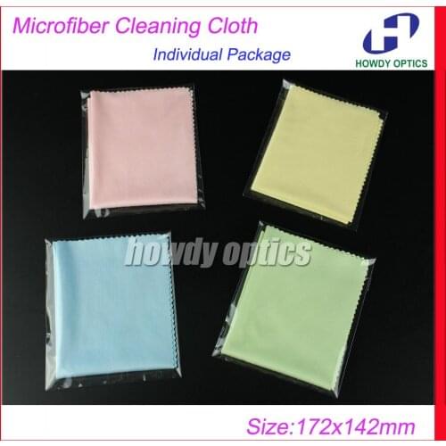 HM-8) 175gsm Individual Packing Quality Colorful glasses microfiber cleaning cloth,172x142mm Free Shipping