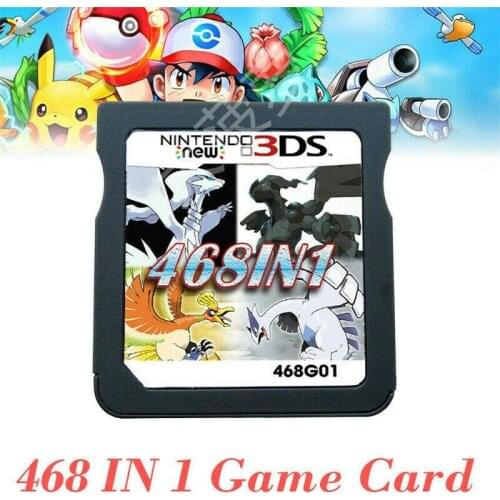 468 IN 1 Games Pokemon Cartridge Game Card for Compilation for Nintendo DS 3DS 2DS NDS NDSL NDSI Toys Gift