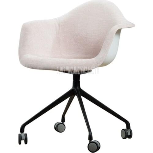 Nordic Style Household Computer Chair Home Use Armchair Aluminum Alloy Modern Creative Linen Cotton Breathable Office Chair