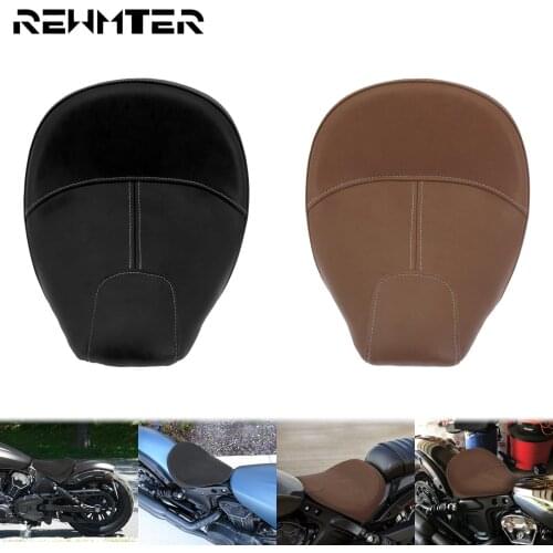 Motorcycle Leather Front Riders Seat Driver Cushion Saddle Solo Seat Black/Brown For Indian Scout Sixty 2016-2020 Scout 15-2020